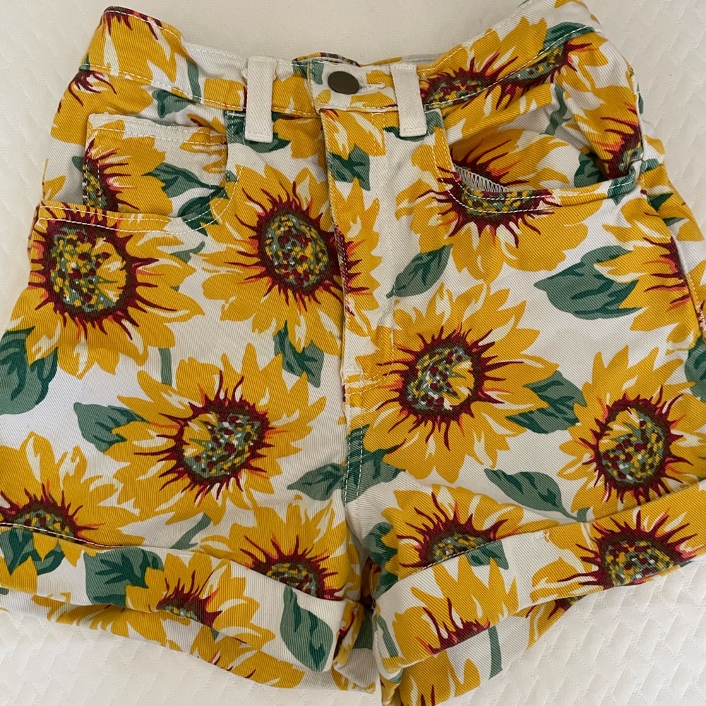 American Apparel Sunflower Print Shorts
